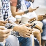 millennials using instagram on smartphone
