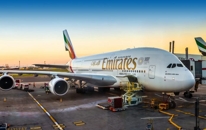 Emirates Airbus A380 - 800 super jumbo