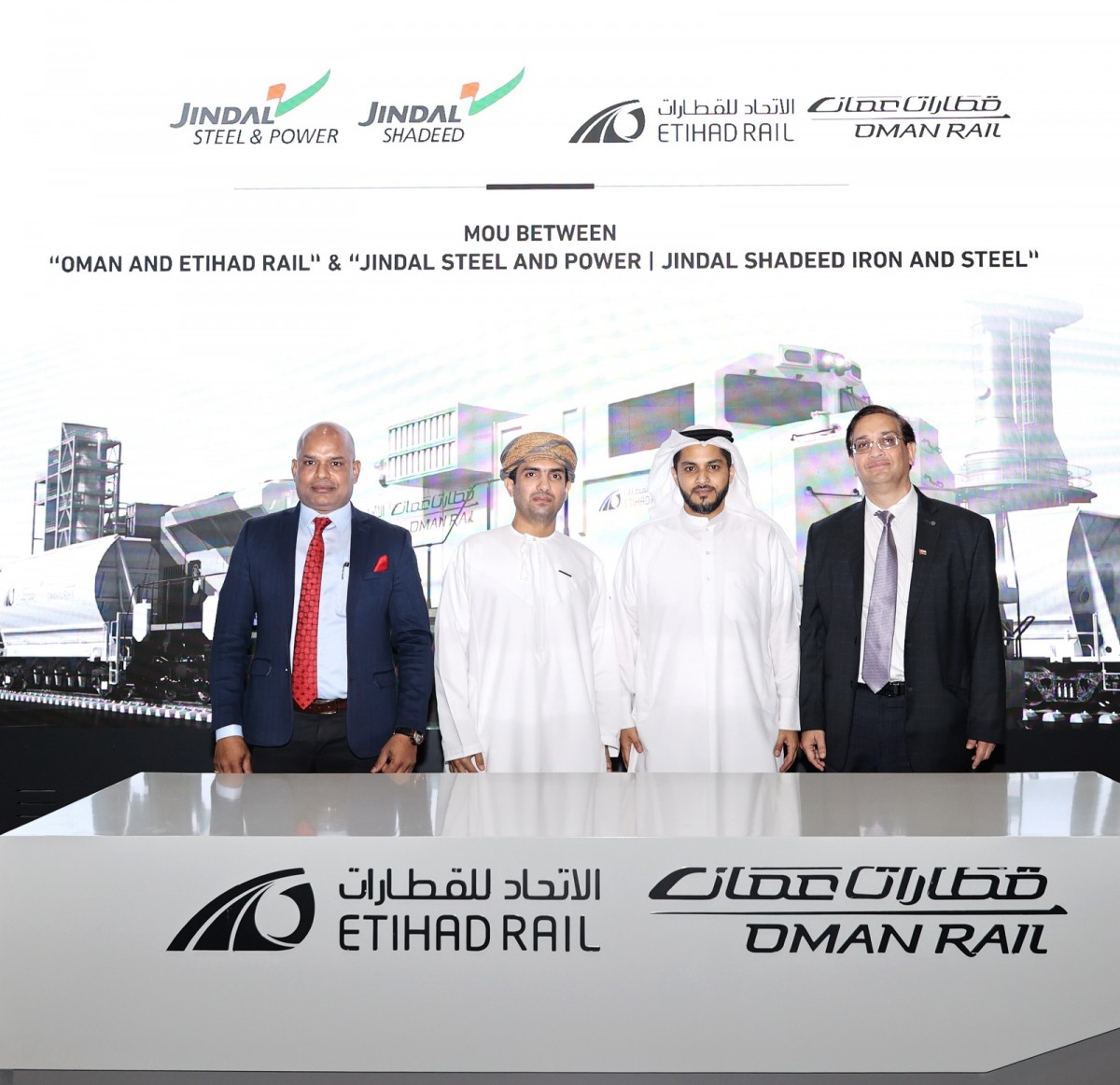 Oman and Etihad Rail Company Partners with Jindal Shadeed For Sustainable Logistics Solution  